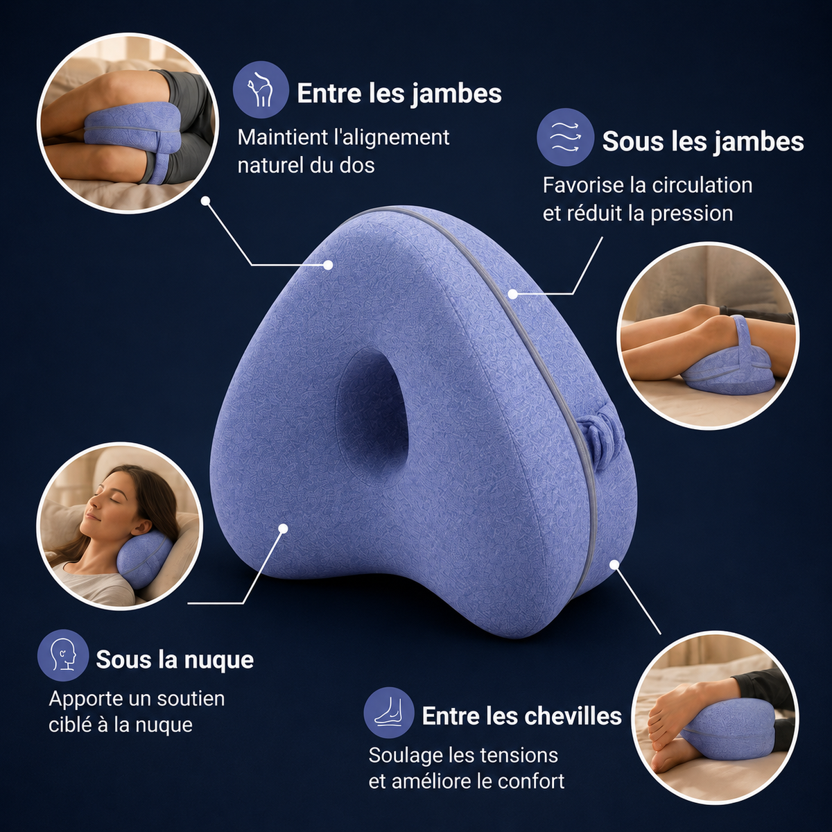 Coussin Genoux - Somnelia